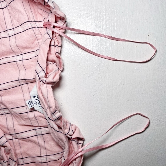 Crown & Ivy Pink Plaid Ruffle Blouse - Picture 12 of 13